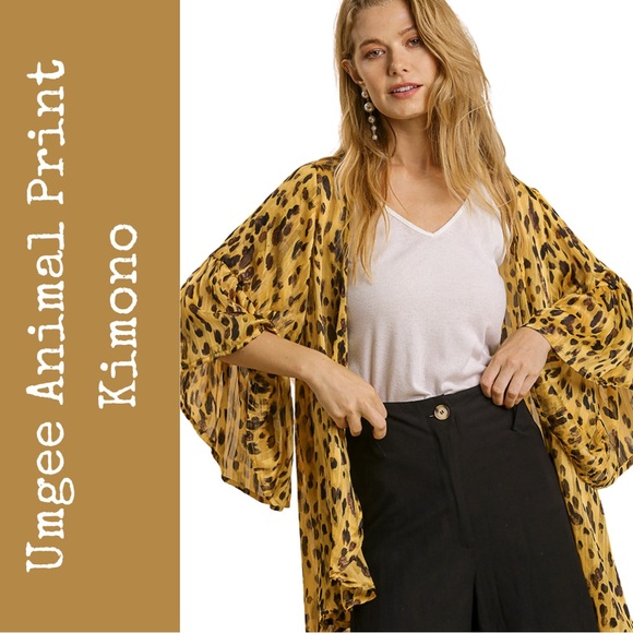 Umgee Kimonos & Yukatas Umgee Sheer Animal Print Kimonolarge Poshmark